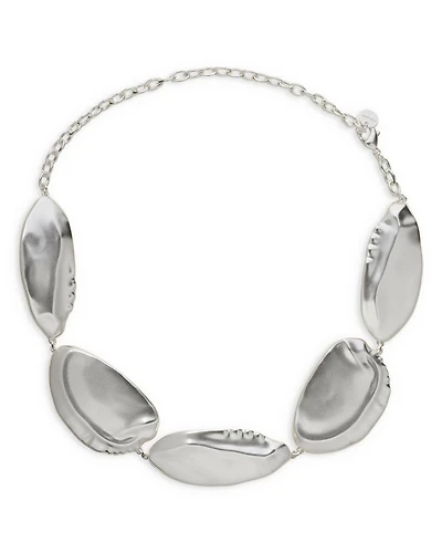 Sculptural Disc Collar Necklace, 17.1"