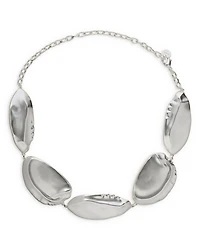 Sculptural Disc Collar Necklace, 17.1"