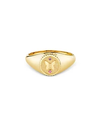Wicked x Sydney Evan 14K Yellow Gold Glinda Signet Ring