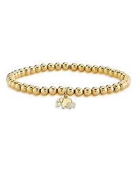Sydney Evan 14K Yellow Gold Elephant Family Charm Bracelet