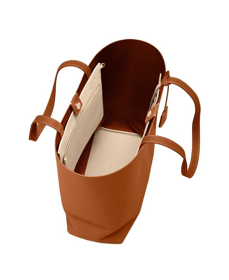 Tall Leather Soft Tote Bag