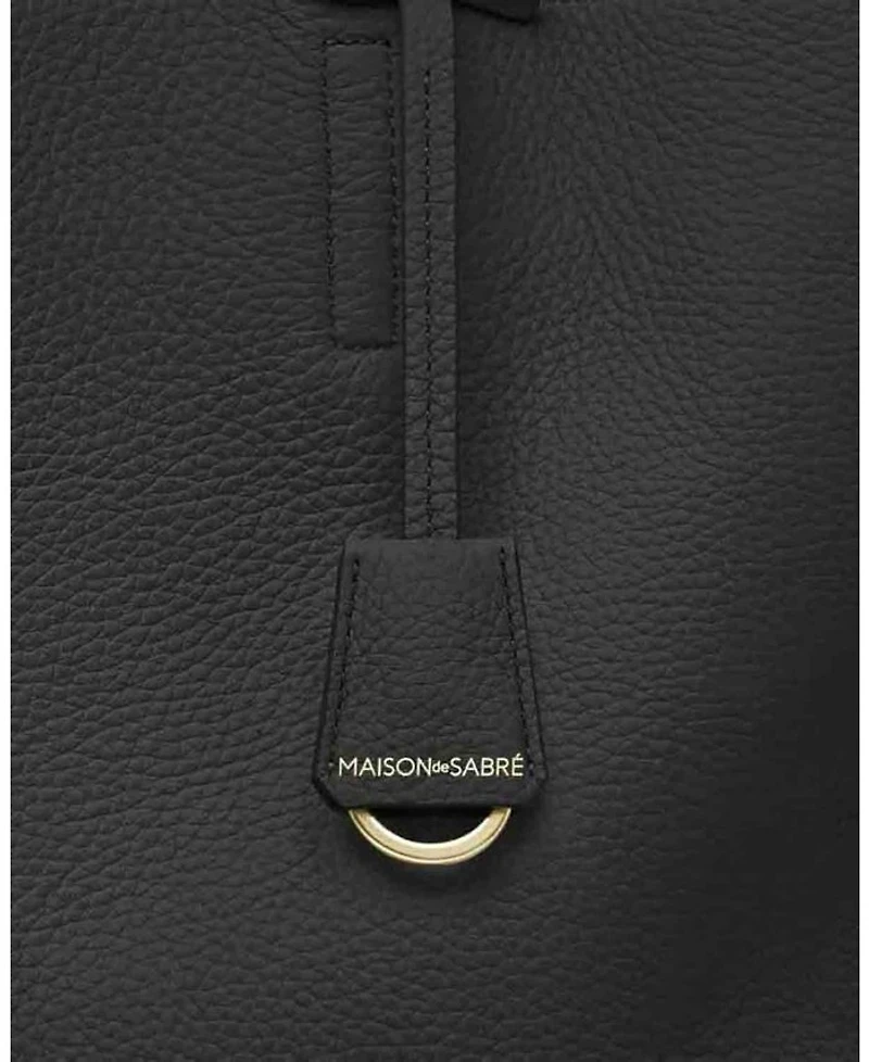 Large Leather Snap Soft Tote