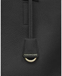 Large Leather Snap Soft Tote