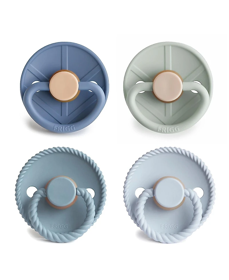 Mushie Frigg 4-Pack Skyline Serenity Rubber Pacifiers