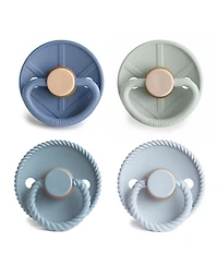 Mushie Frigg 4-Pack Skyline Serenity Rubber Pacifiers