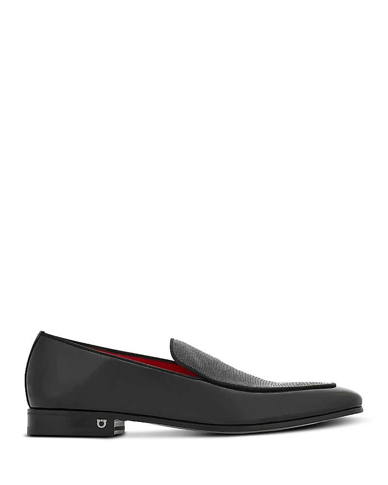Ferragamo Men's Bloom Leather Loafers