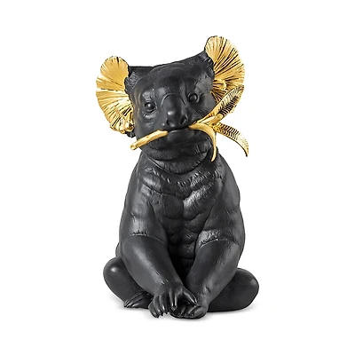 Lladro Black and Gold Koala Limited Edition Sculpture