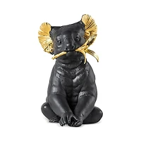 Lladro Black and Gold Koala Limited Edition Sculpture