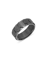 Bloomingdale's Fine Collection Men's Bevel Edge Tire Tread Texture Band