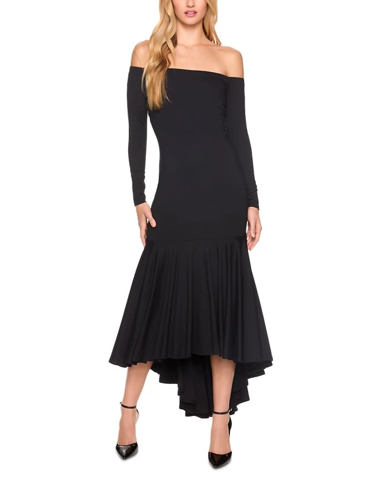 Off The Shoulder High Low Dress