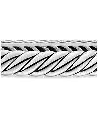 Sterling Silver Sculpted Cable Medium Bangle Bracelet