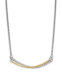 David Yurman Crossover Bar Necklace with 18K Yellow Gold