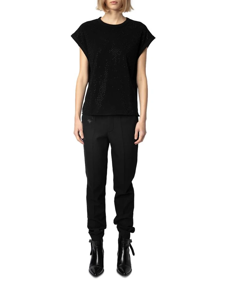 Cecilia HC AO Strass Noir Top