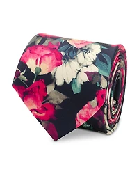 Cufflinks Inc. Painted Floral Navy Silk Tie