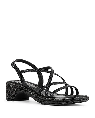 Donald Pliner Women's Slip On Strappy Espadrille High Heel Sandals