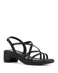 Donald Pliner Women's Slip On Strappy Espadrille High Heel Sandals