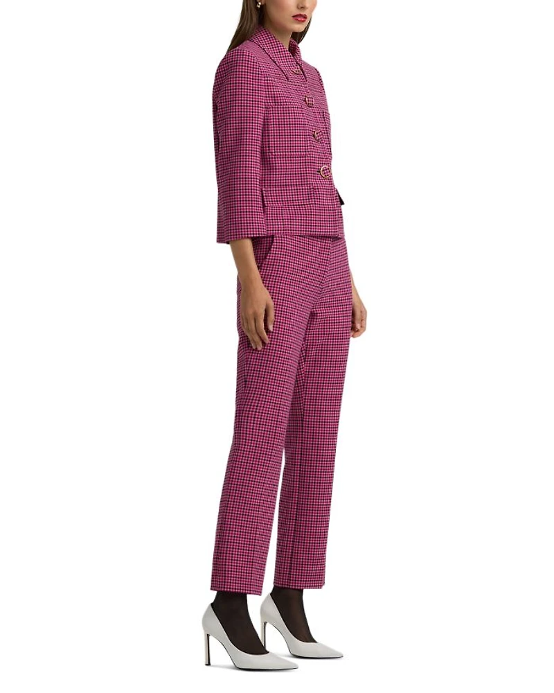Stretch Mini Plaid Pants