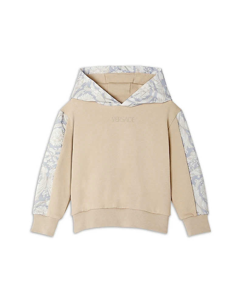 Versace Boys' Barocco Logo Embroidery Fleece Hoodie - Baby, Little Kid