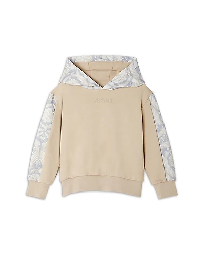 Versace Boys' Barocco Logo Embroidery Fleece Hoodie - Baby, Little Kid