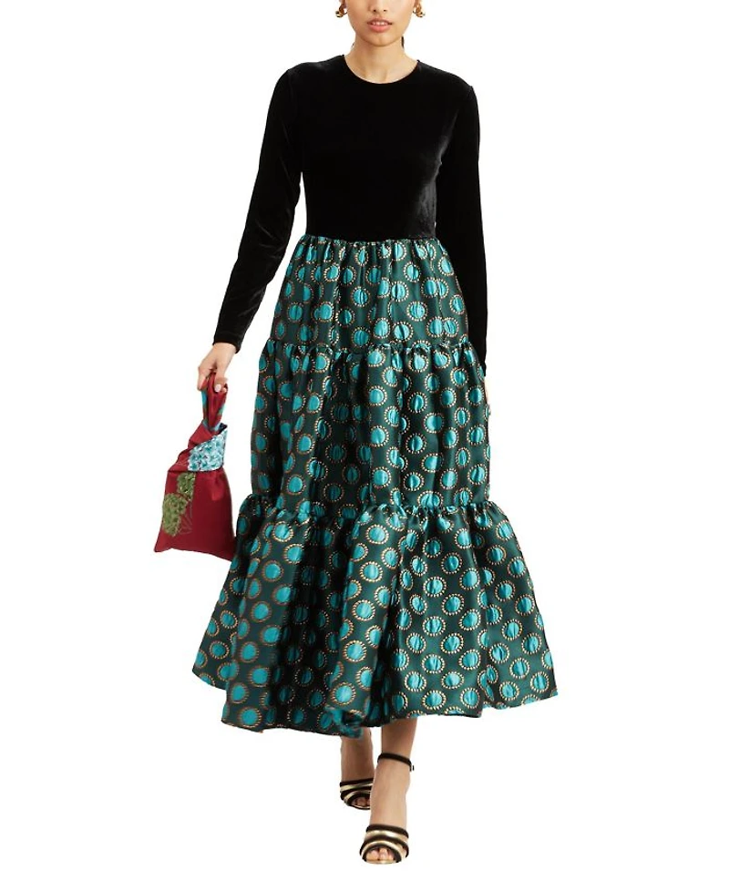 Big Dress Jacquard Winter Sun Emerald
