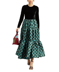Big Dress Jacquard Winter Sun Emerald