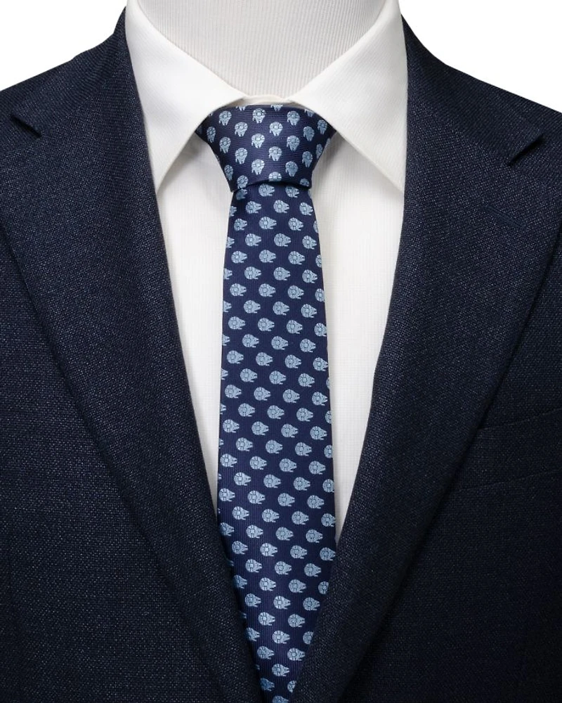 Star Wars Millennium Falcon Blue Tonal Tie
