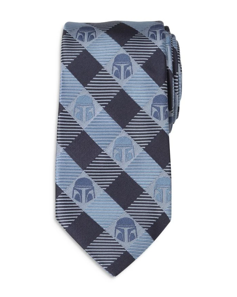 Star Wars Mando Helmet Check Tie
