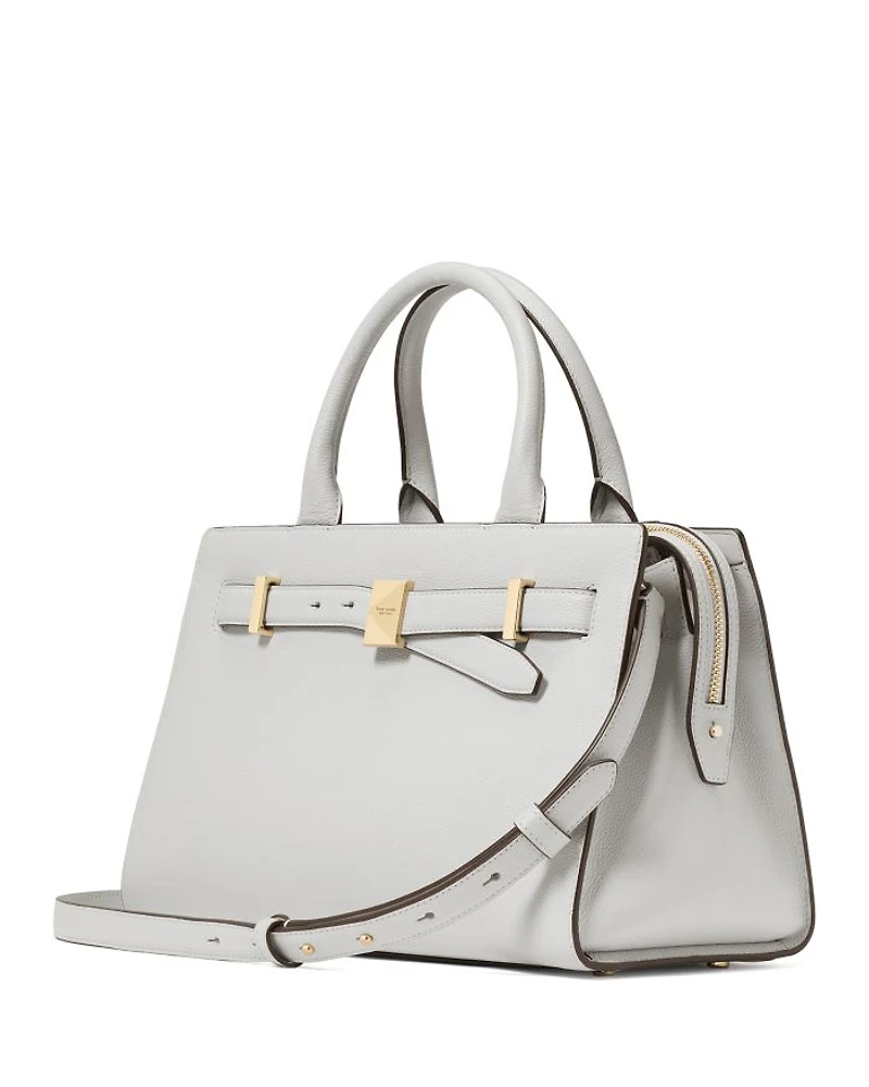 Deco Pebbled Leather Medium Satchel