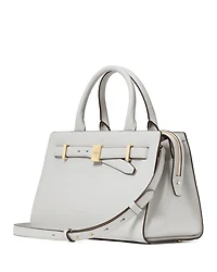 Deco Pebbled Leather Medium Satchel