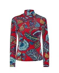 Sicomore Red Turtleneck Top