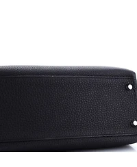 Kelly Handbag Black Togo with Palladium Hardware