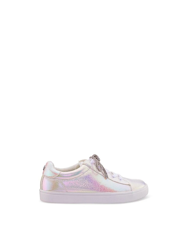 Girls' Kalen Rhinestone Bow Slip On Sneakers