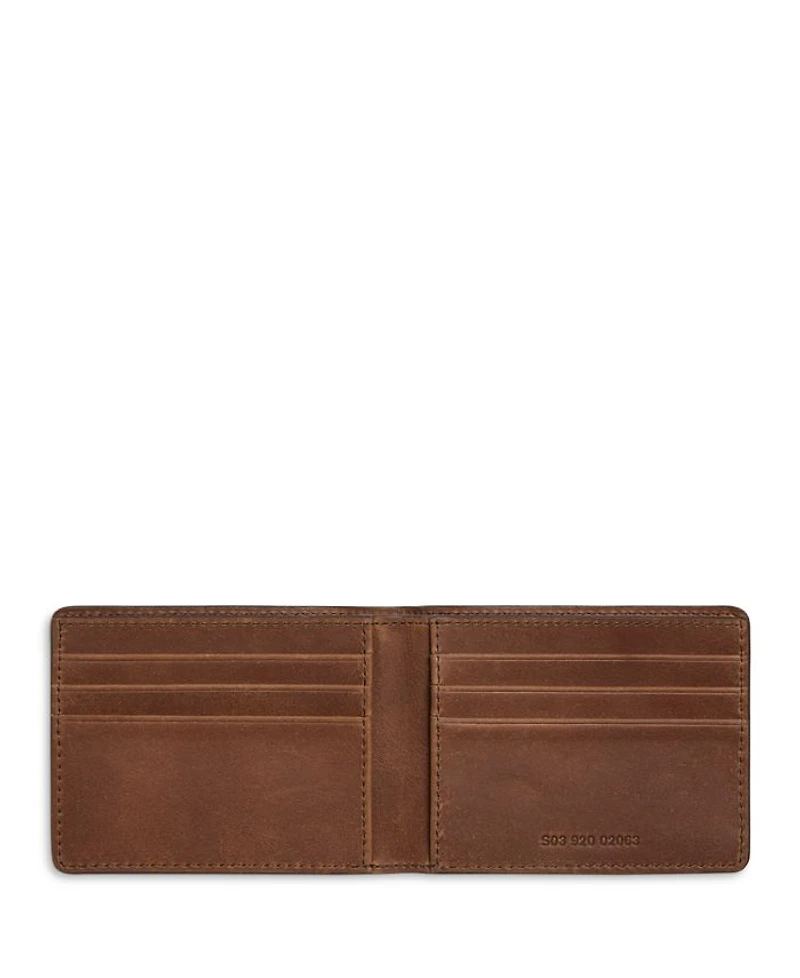 Slim Navigator Distressed Leather Bi Fold Wallet