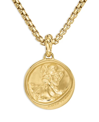 18K Yellow Gold Diamond Zodiac Amulet Pendant