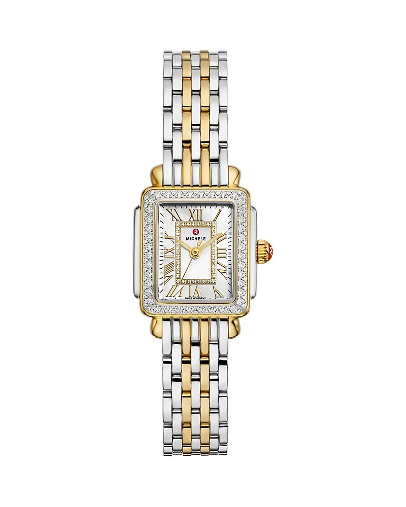 Michele Deco Madison Mini Two Tone Watch, 23mm x 24mm