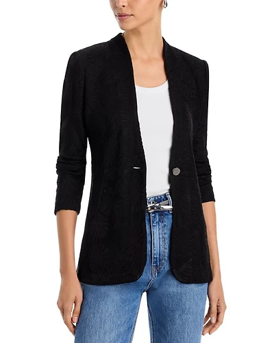 One Button Knit Jacquard Jacket - Heritage Fit