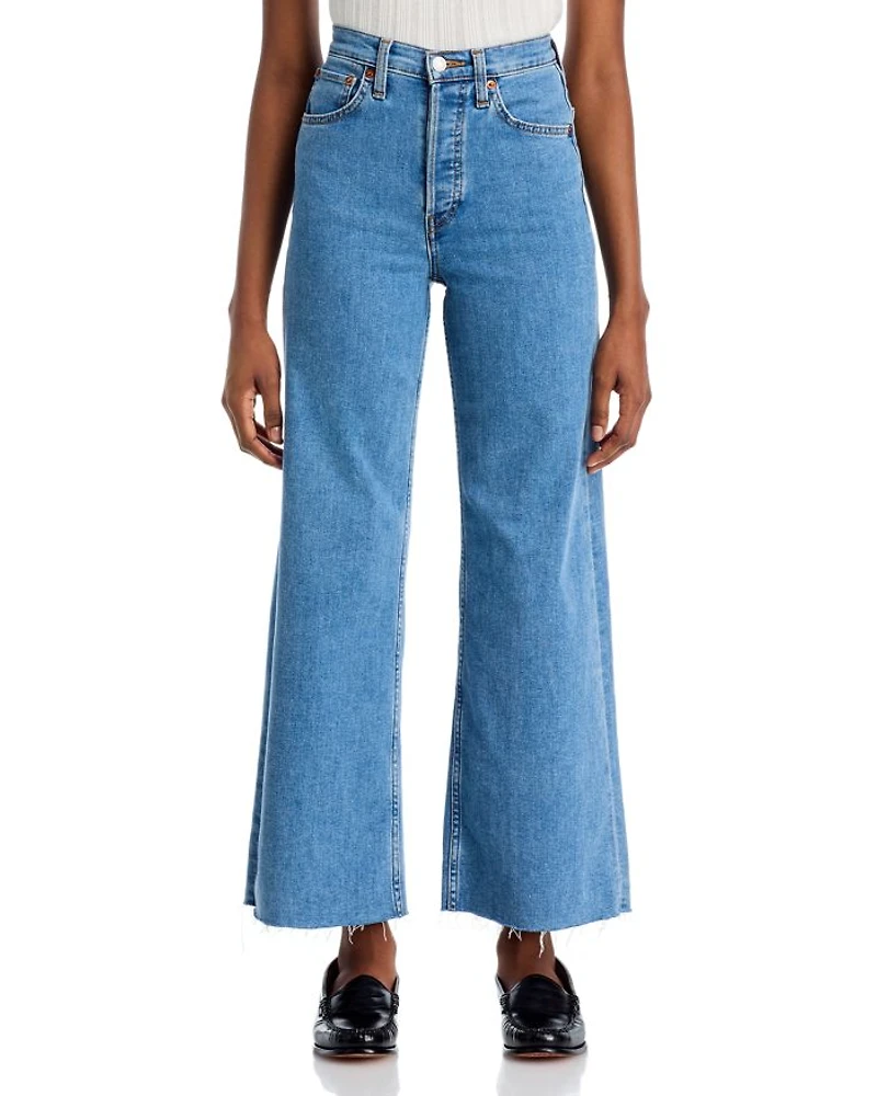 High Rise Cropped Wide Leg Jeans Runyon