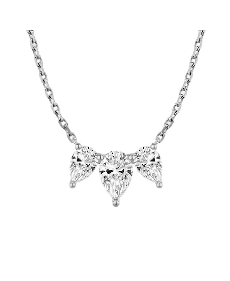 Arc Necklace 14K Yellow Gold, 2.0ctw Pea Lab Grown Diamonds