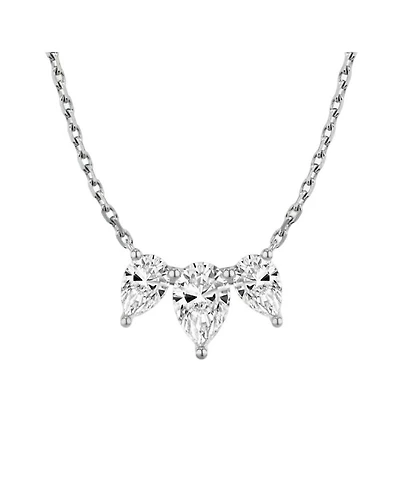 Arc Necklace 14K Yellow Gold, 2.0ctw Pea Lab Grown Diamonds