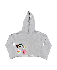 Malibu Sugar Girls' Butter Fleece Hooded Crop Sweatshirt - Big Kid