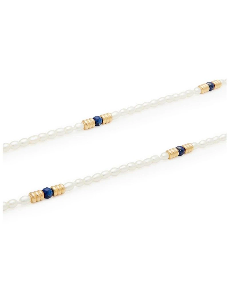Olivia Lapiz & Pearl Necklace