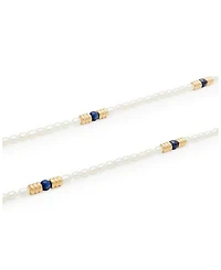 Olivia Lapiz & Pearl Necklace