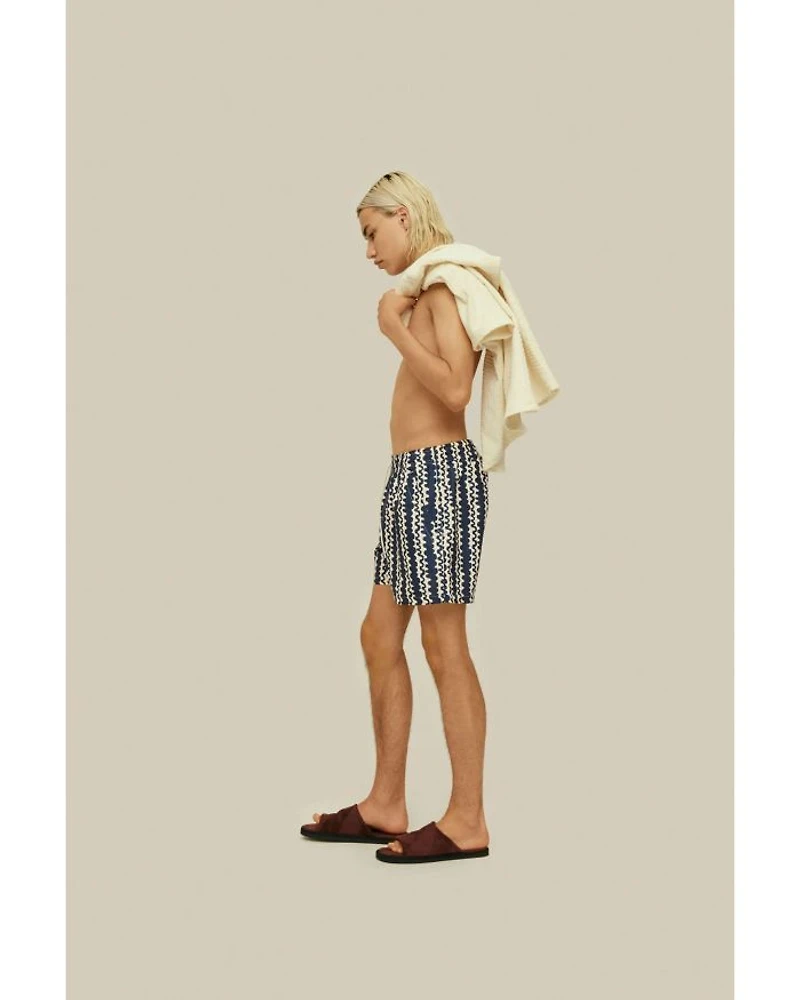 Scribble Printed 4.3" Swim Shorts