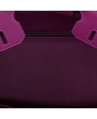 Birkin 30 Handbag Purple Swift with Palladium Hardware