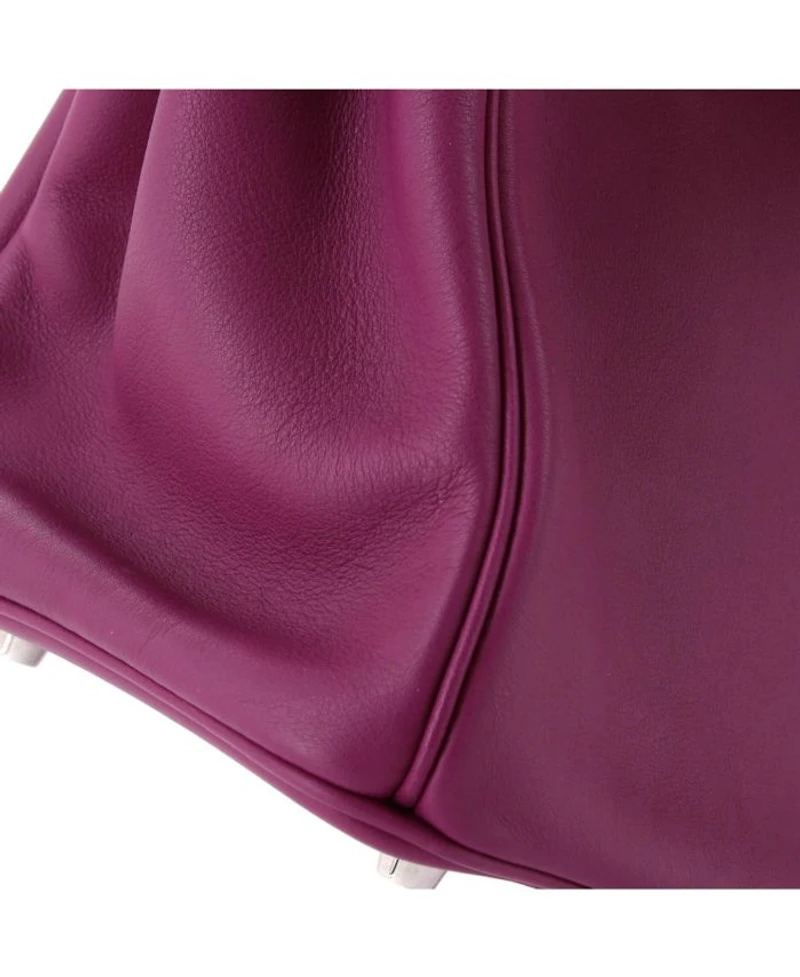 Birkin 30 Handbag Purple Swift with Palladium Hardware