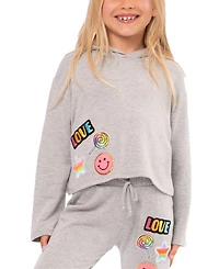 Girls' Butter Fleece Hooded Crop Sweatshirt