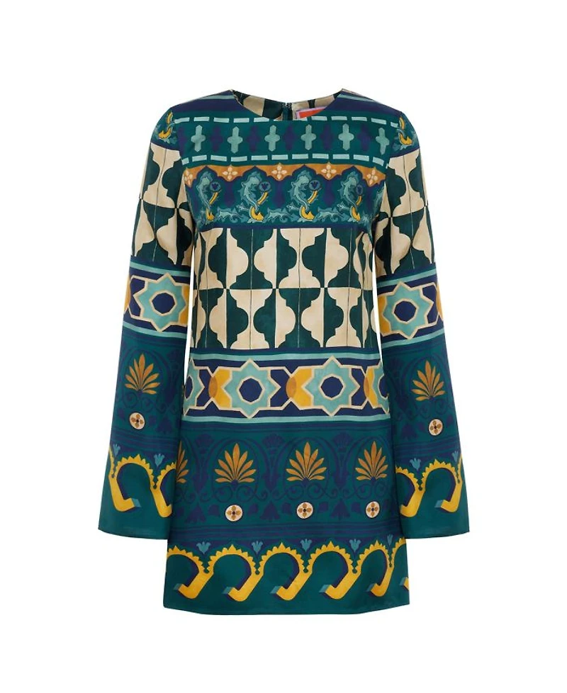 Mini Supreme Swing Dress Casareale Placee Emerald