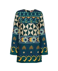 Mini Supreme Swing Dress Casareale Placee Emerald