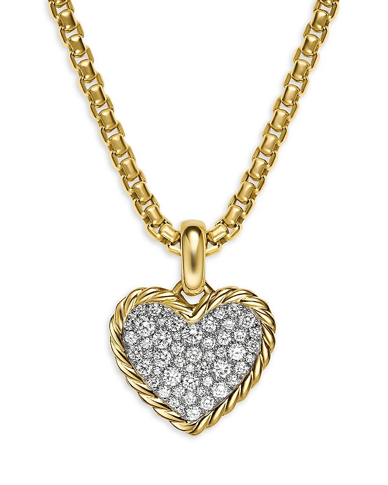 Pave Heart Amulet