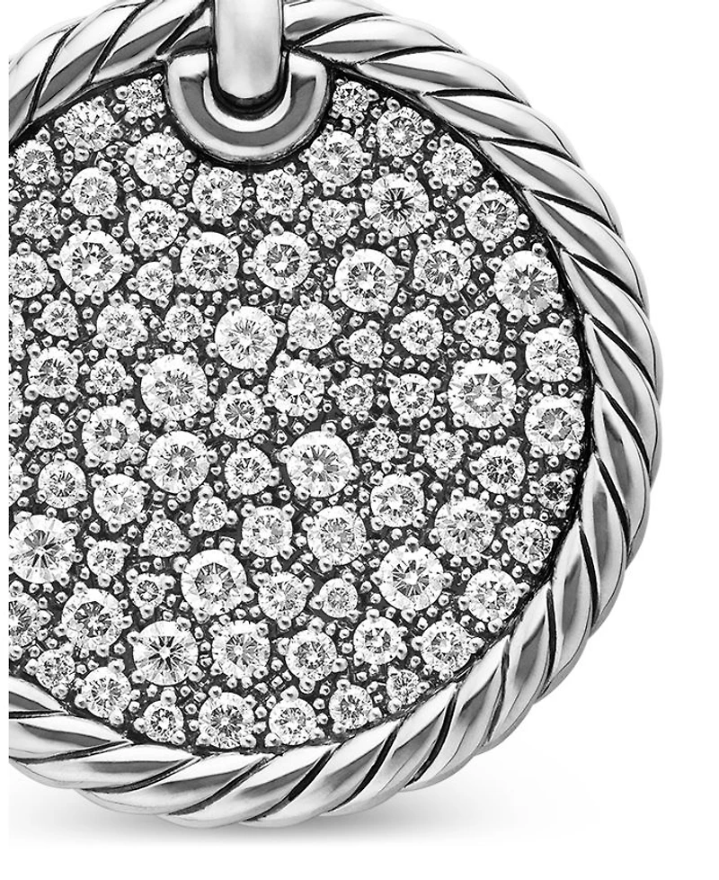 Sterling Silver Elements® Diamond Pavé Disc Pendant